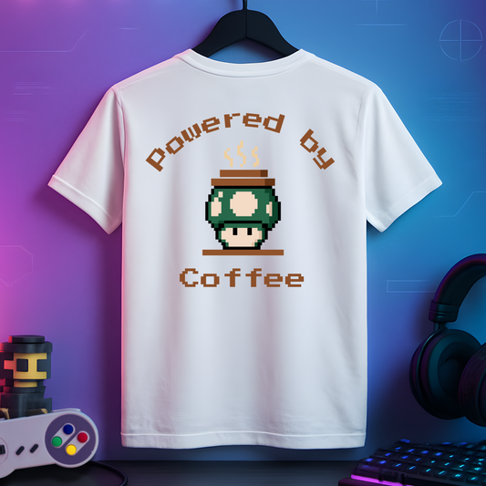 "Powered by Coffee" – Caffeine Buff Tee