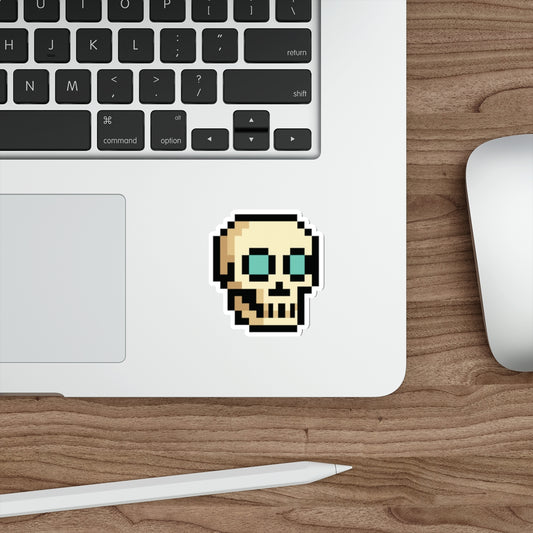 Pixel Skull Drink Die-Cut Stickers