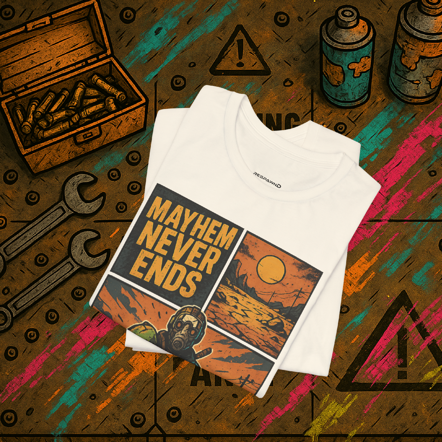 "Mayhem Never Ends" – Wasteland Survivor Tee