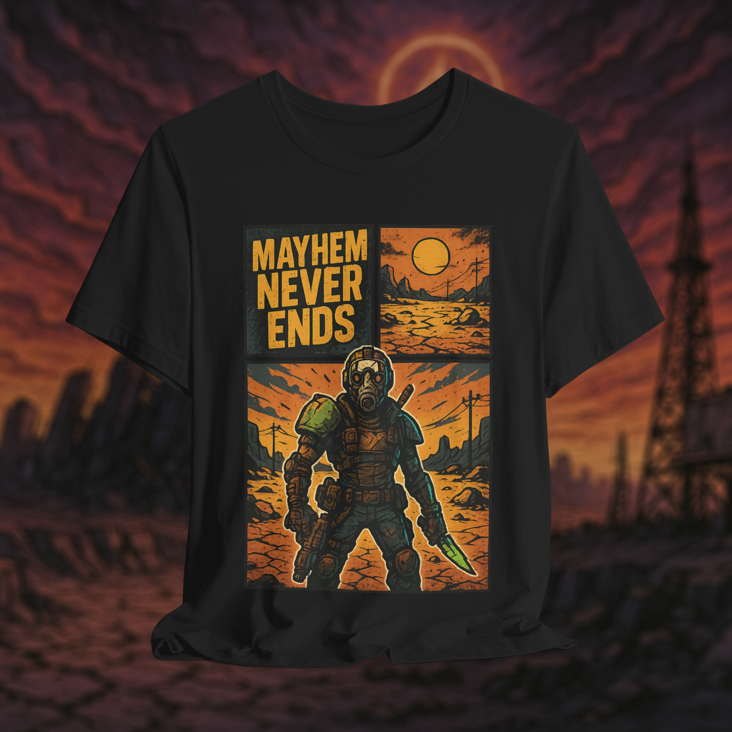 "Mayhem Never Ends" – Wasteland Survivor Tee