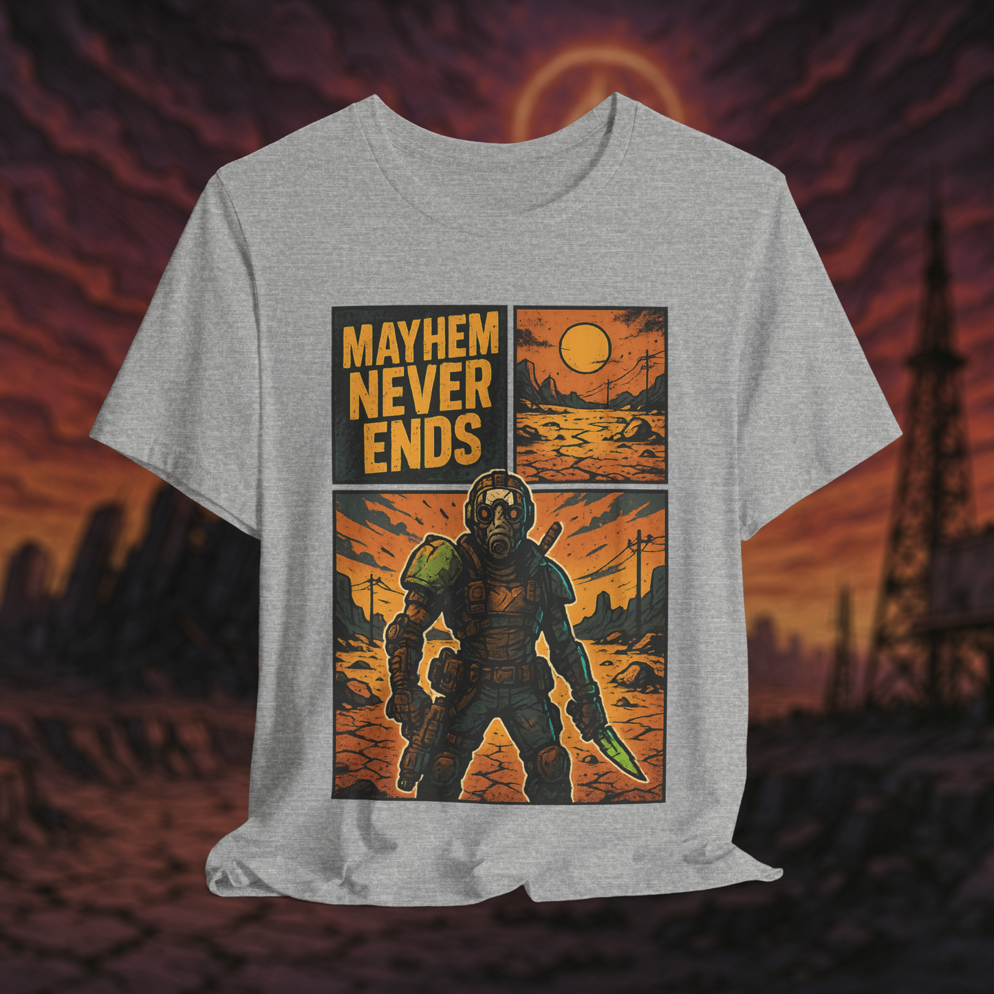 "Mayhem Never Ends" – Wasteland Survivor Tee