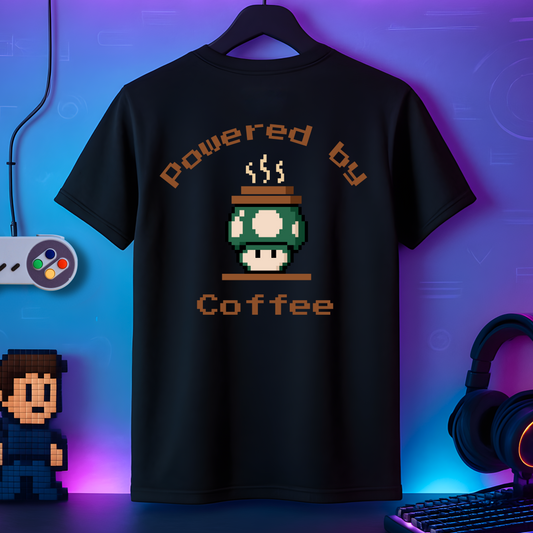 "Powered by Coffee" – Caffeine Buff Tee