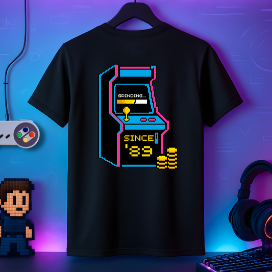 "Grinding Since ’89" – Arcade Legend Tee