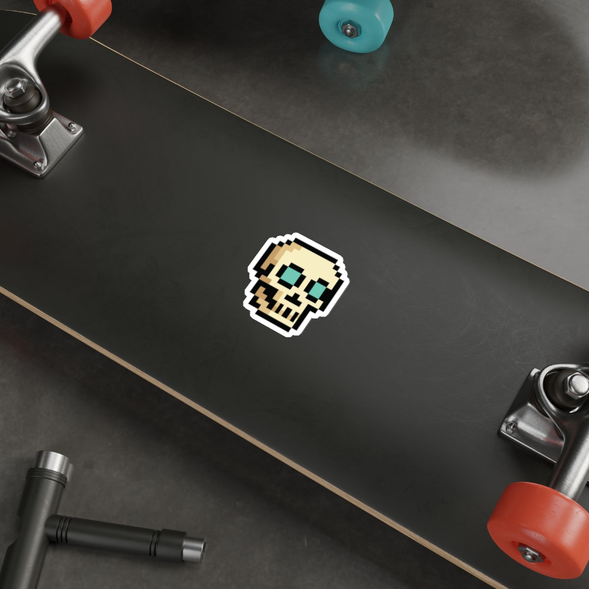 Pixel Skull Drink Die-Cut Stickers