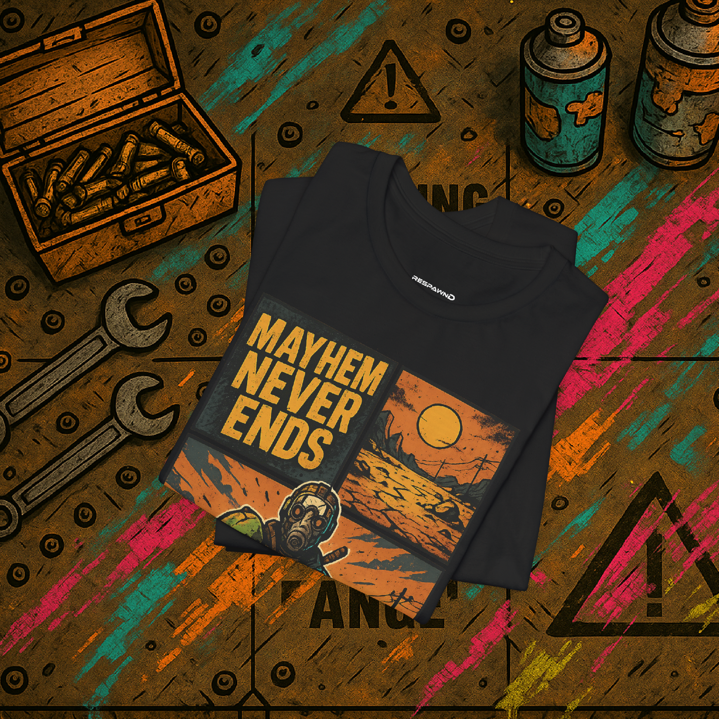 "Mayhem Never Ends" – Wasteland Survivor Tee