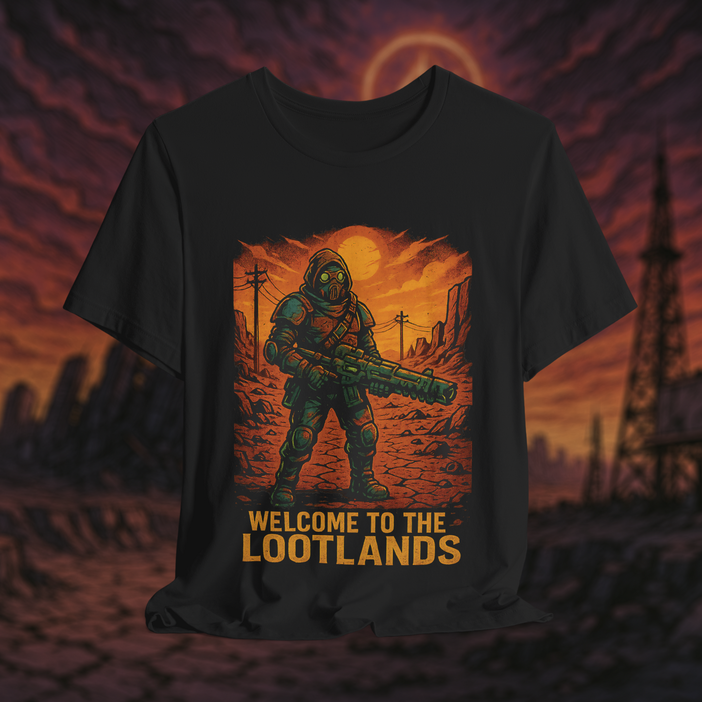 "Welcome to the Lootlands" – Wasteland Raider Tee